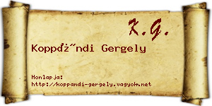 Koppándi Gergely névjegykártya
