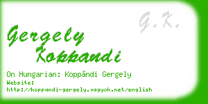 gergely koppandi business card